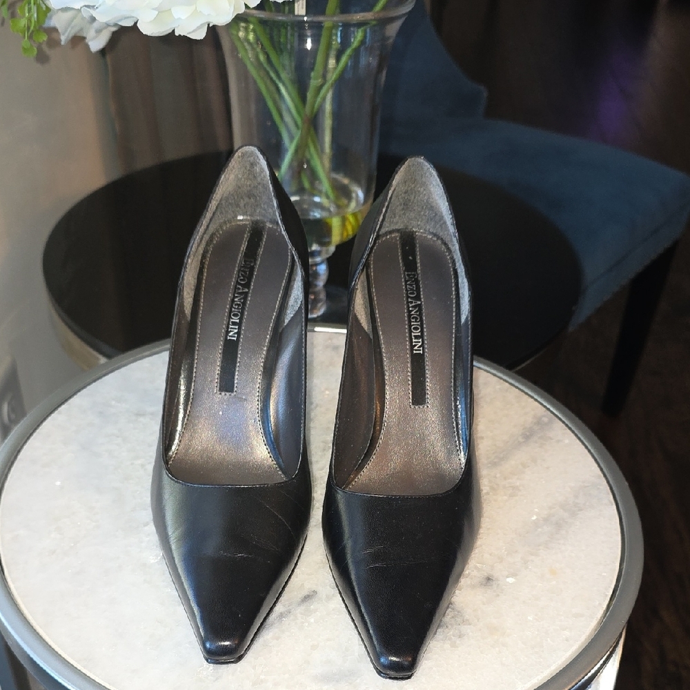 Enzo Angiolini Black Leather Heels